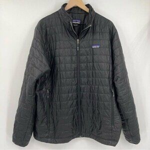 Men's Patagonia Nano Puff Jacket Black Size XL Outdoor Hiking Trail Layer